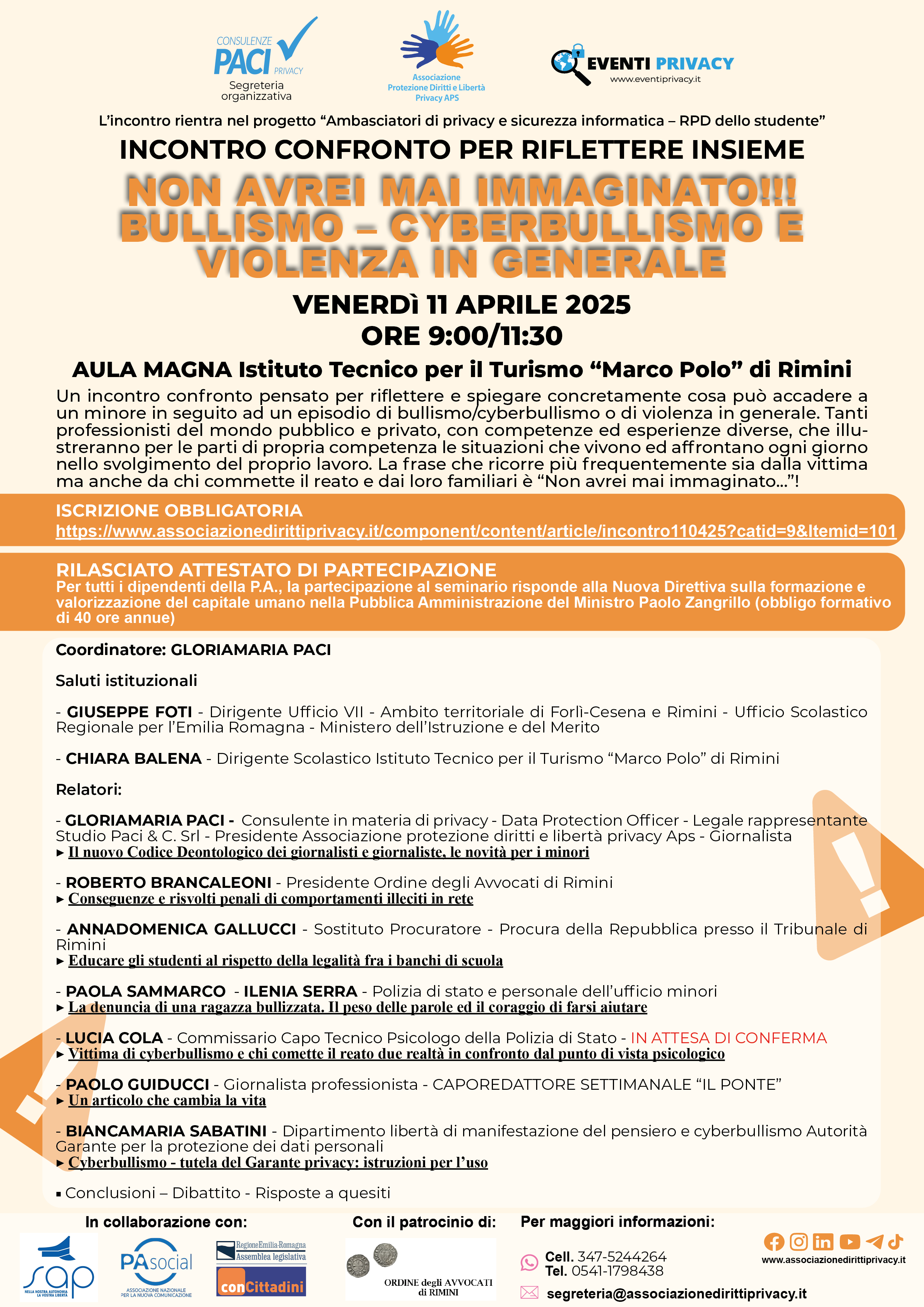 Non avrei mai immaginato!!! Bullismo – Cyberbullismo e violenza in generale